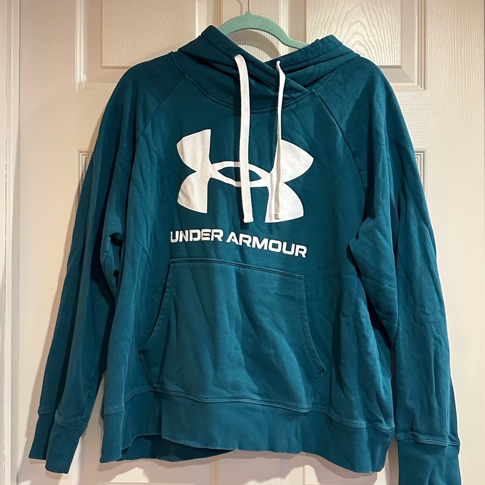 Under Armour Teal Hoodie with White Logo